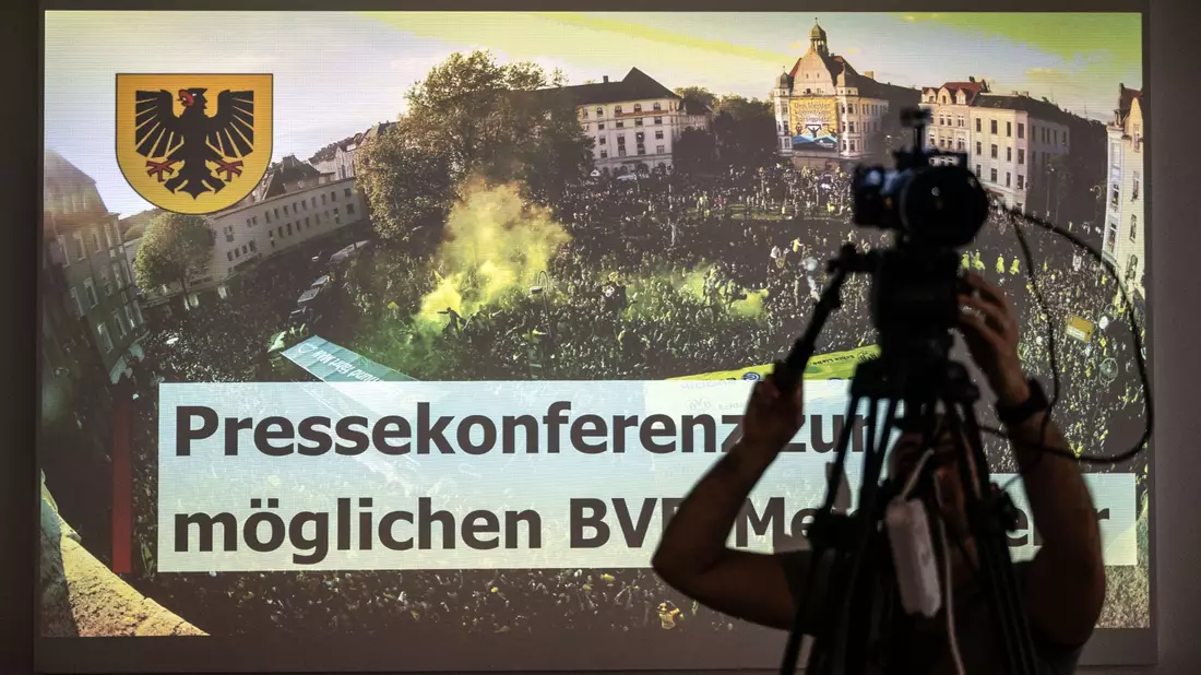 Die Stadt Dortmund bereitet sich auf eine riesige Party vor, sollte der BVB deutscher Meister werden. - Bild: Bernd Thissen/dpa