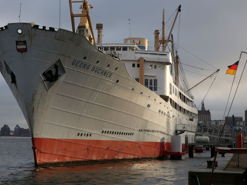 Die «Georg Büchner» Anfang Januar 2013 im Rostocker Stadthafen. - Foto: Bernd Wüstneck/dpa-Zentralbild/dpa