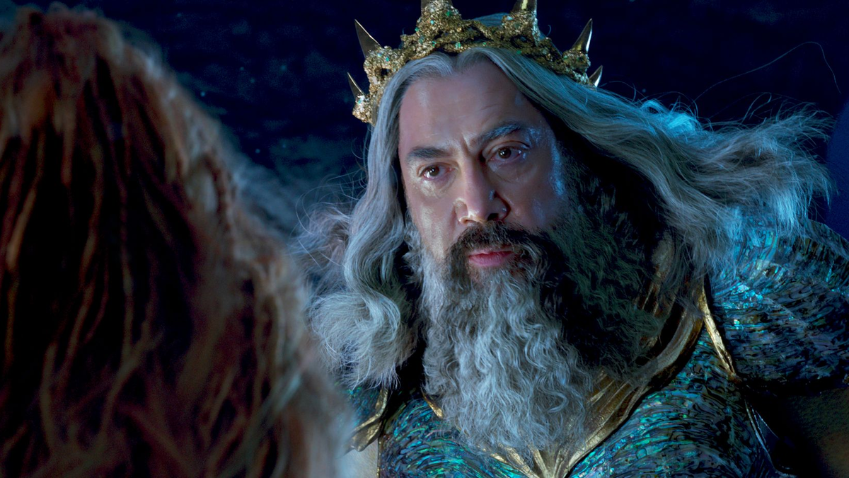 Javier Bardem spielt in der aktuellen  «Arielle»-Verfilmung König Triton. - Foto: -/Disney/dpa