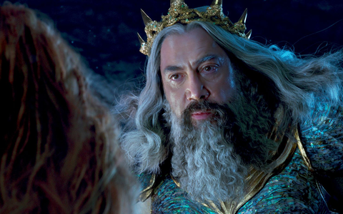 Javier Bardem spielt in der aktuellen  «Arielle»-Verfilmung König Triton. - Foto: -/Disney/dpa