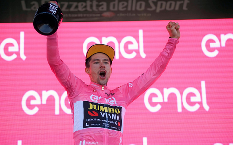Der Slowene Primoz Roglic übernahm beim Giro das Rosa Trikot. - Foto: Fabio Ferrari/LaPresse/AP/dpa