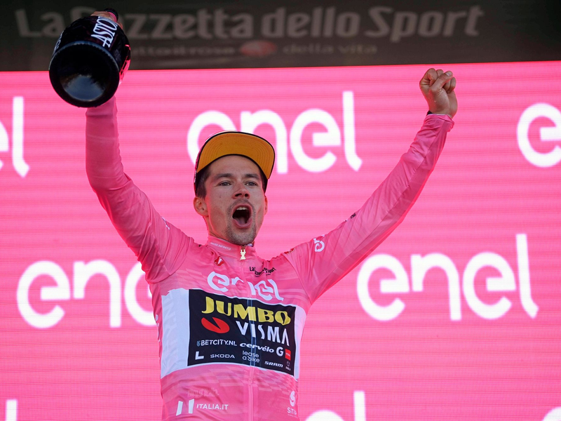 Der Slowene Primoz Roglic übernahm beim Giro das Rosa Trikot. - Foto: Fabio Ferrari/LaPresse/AP/dpa