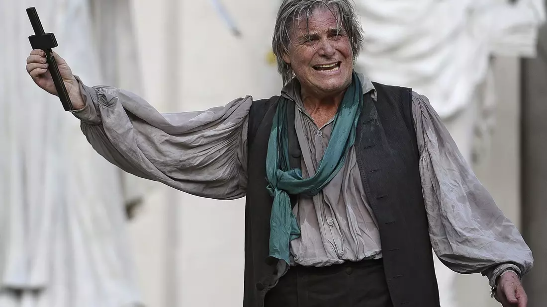 Der österreichische Schauspieler Peter Simonischek als «Jedermann» in Salzburg. - Bild: Barbara Gindl/APA/epa/dpa