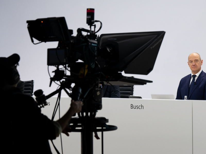 Virtuelle Hauptversammlung bei der Siemens AG mit dem Vorstandsvorsitzenden  
Roland Busch. - Foto: Sven Hoppe/dpa Pool/dpa