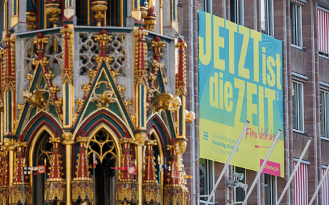 Der Evangelische Kirchentag findet vom 7. bis 11. Juni 2023 in Nürnberg statt. - Foto: Daniel Karmann/dpa