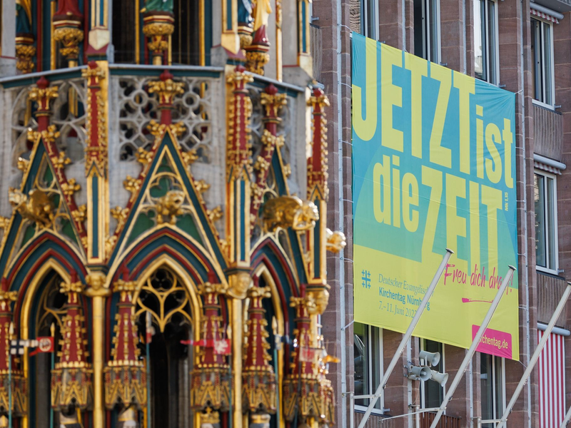 Der Evangelische Kirchentag findet vom 7. bis 11. Juni 2023 in Nürnberg statt. - Foto: Daniel Karmann/dpa