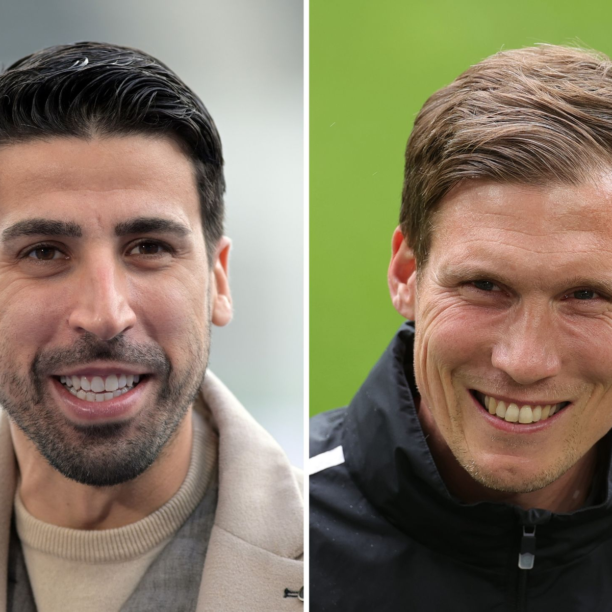 Die Bildkombo zeigt Sami Khedira und Hannes Wolf. Gemeinsam sollen sie beim DFB künftig als Doppelspitze fungieren. - Foto: Soeren Stache/Friedemann Vogel/dpa
