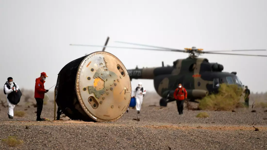 Nach einem halben Jahr an Bord der chinesischen Raumstation «Tiangong»  sind drei Astronauten zur Erde zurückgekehrt. - Bild: Ren Junchuan/XinHua/dpa