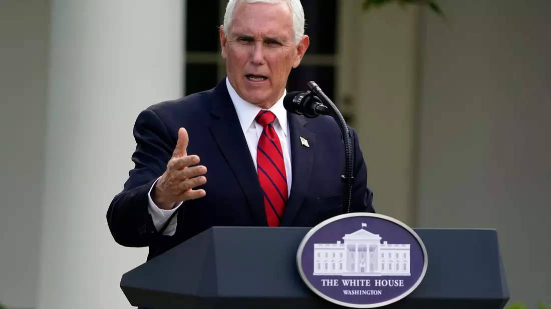Mike Pence spricht während einer Veranstaltung im Rosengarten des Weißen Hauses (Archivbild). - Bild: Evan Vucci/AP/dpa