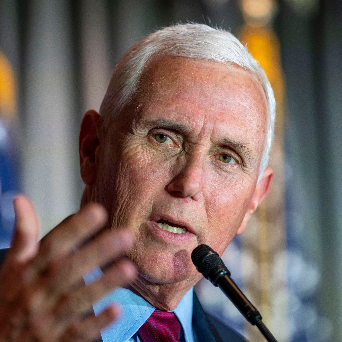 Ex-Vizepräsident Mike Pence bei einem Event in Washington. Der ehemalige Trump-Partner will 2024 selbst für das höchste Amt in den USA kandidieren. - Foto: Alex Brandon/AP