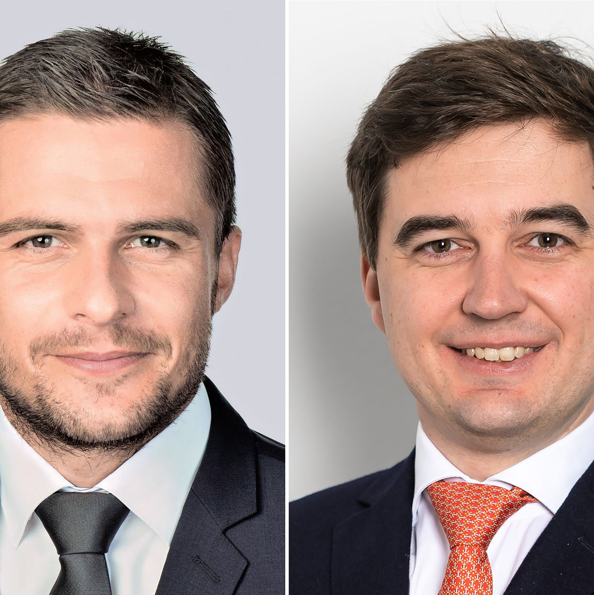 Marc Lenz (l) und Steffen Merkel bilden die neue Doppelspitze der DFL. - Foto: Julia Reisinger/DFL/dpa