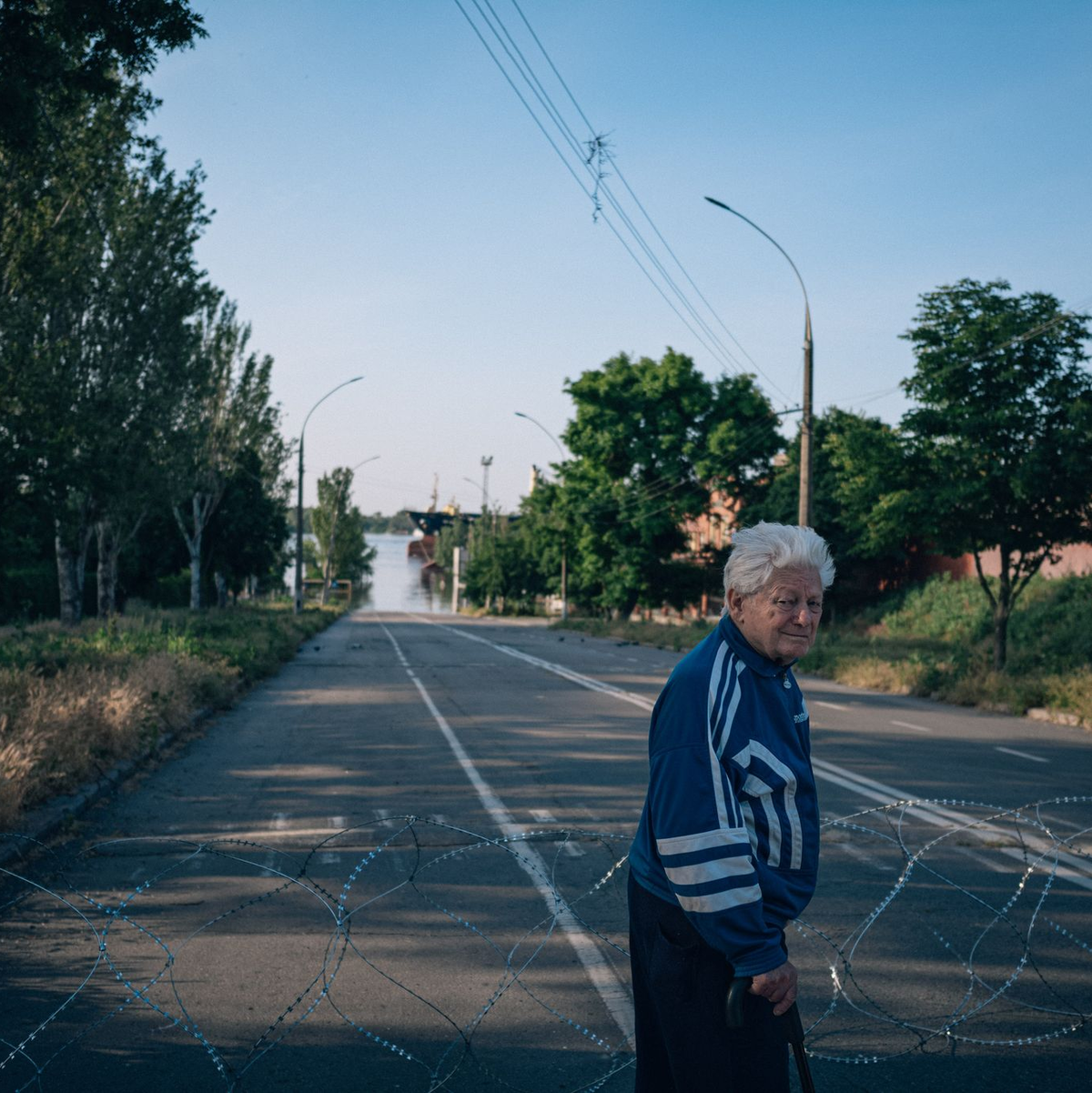 Blick auf die Wassermassen in Cherson. Noch immer fließt Wasser aus dem Stausee ab. - Foto: Nicolas Cleuet/Le Pictorium via ZUMA Press/dpa