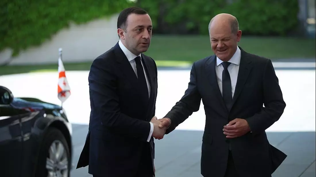 Irakli Gharibaschwili und Olaf Scholz am 09.06.2023 - Bild: ?ber dts Nachrichtenagentur