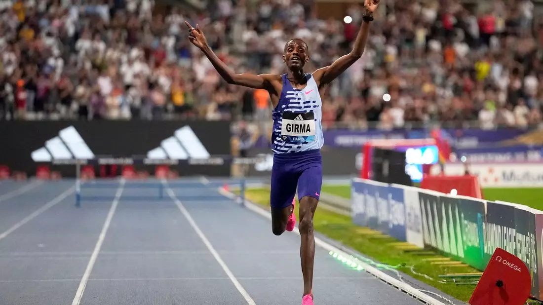 Lamecha Girma stellte einen neuen Weltrekord über 3000 Meter Hindernis auf. - Bild: Michel Euler/AP/dpa