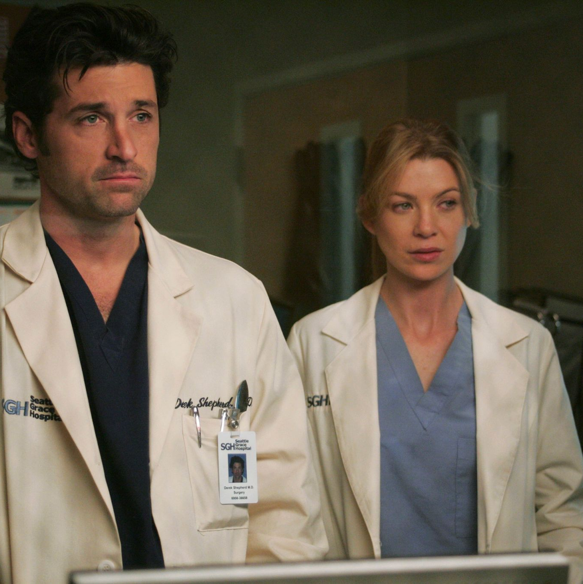 Ellen Pompeo als Meredith Grey und Patrick Dempsey als Derek «McDreamy» Shepherd in einer Szene der Arztserie «Grey's Anatomy» . - Foto: Vivian Zink/ABC/Touchstone Television/Disney+/dpa