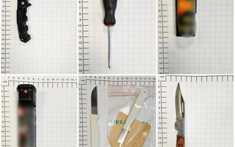 BPOL NRW: Bundespolizei stellt Einhandmesser und Multitool Axt am Düsseldorfer Hauptbahnhof sicher - Foto: presseportal.de