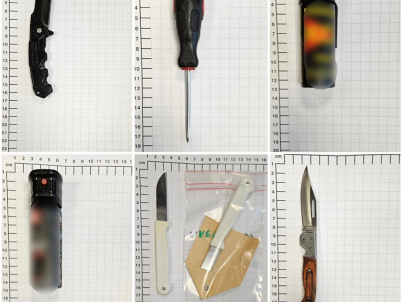 BPOL NRW: Bundespolizei stellt Einhandmesser und Multitool Axt am Düsseldorfer Hauptbahnhof sicher - Foto: presseportal.de