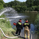Der mit der Oder verbundene Gleiwitzer Kanal, in dem es erneut zu einer Blüte der giftigen Goldalge gekommen ist. (Archivbild) - Foto: Krzysztof Swiderski/PAP/dpa
