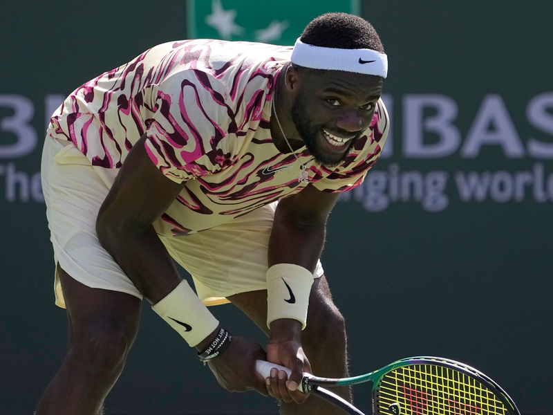 Frances Tiafoe gewann sein erstes Match beim Rasenturnier auf dem Weissenhof. - Foto: Mark J. Terrill/AP/dpa