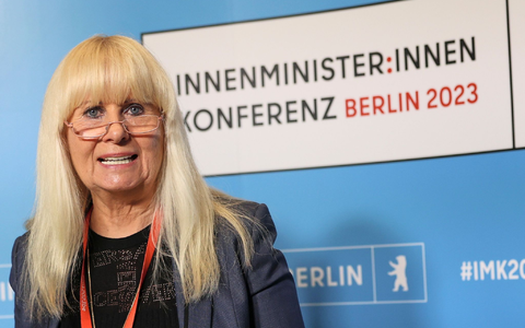 Berlins Innensenatorin Iris Spranger hat den Vorsitz bei der Innenministerkonferenz. - Foto: Jörg Carstensen/dpa