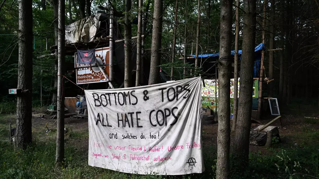 Verlassene Baumhäuser im Hambacher Forst. - Bild: Federico Gambarini/dpa