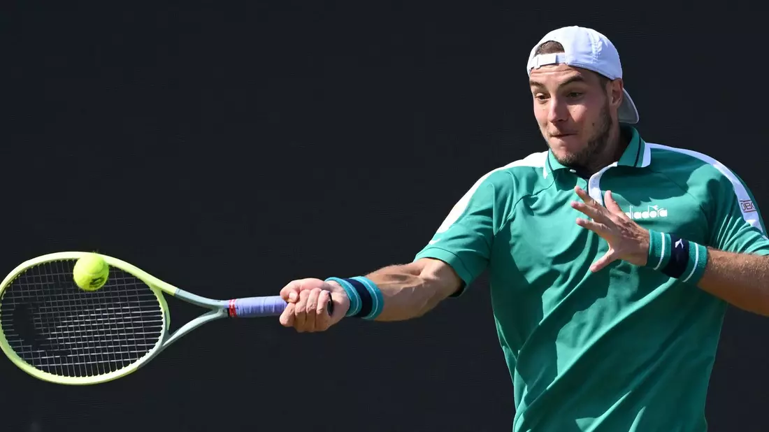 Justin Engel ist eine der Zukunftshoffnungen im deutschen Herren-Tennis. - Bild: Marijan Murat/dpa