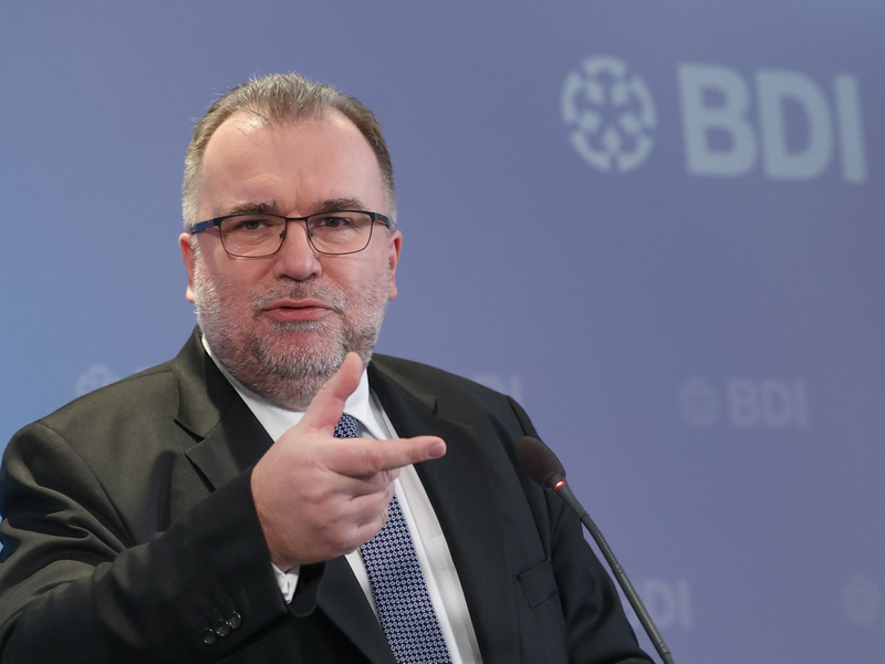 BDI-Präsident Siegfried Russwurm fordert unter anderem eine Beschleunigung von Planungs- und Genehmigungsverfahren. - Foto: Jörg Carstensen/dpa