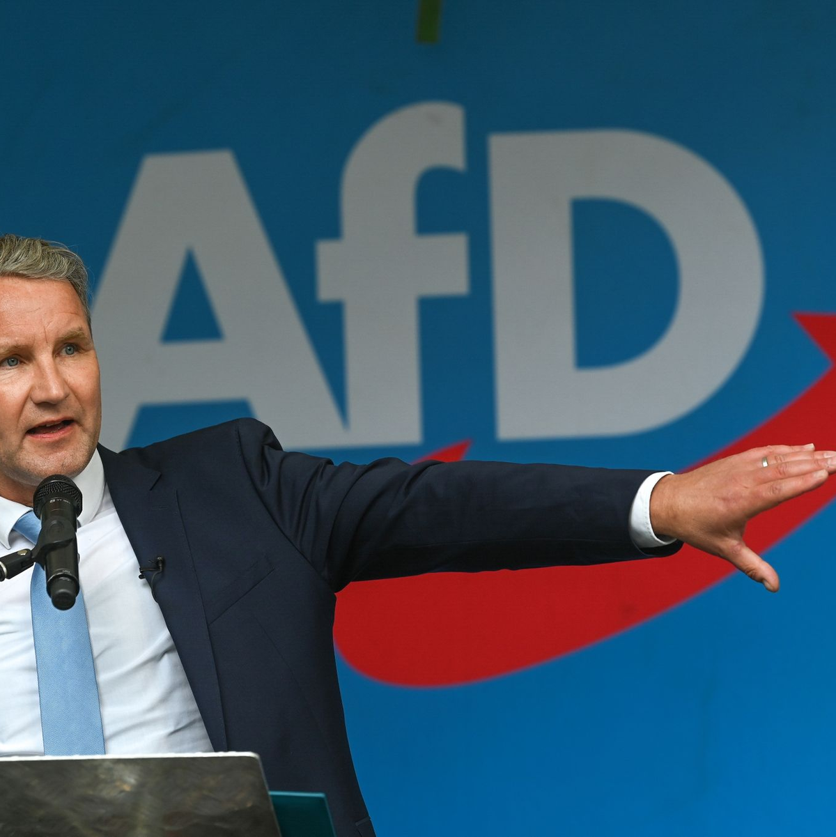 In Thüringen ist die AfD unter Partei- und Fraktionschef Björn Höcke vom Verfassungsschutz als erwiesen rechtsextrem eingestuft. - Foto: Heiko Rebsch/dpa