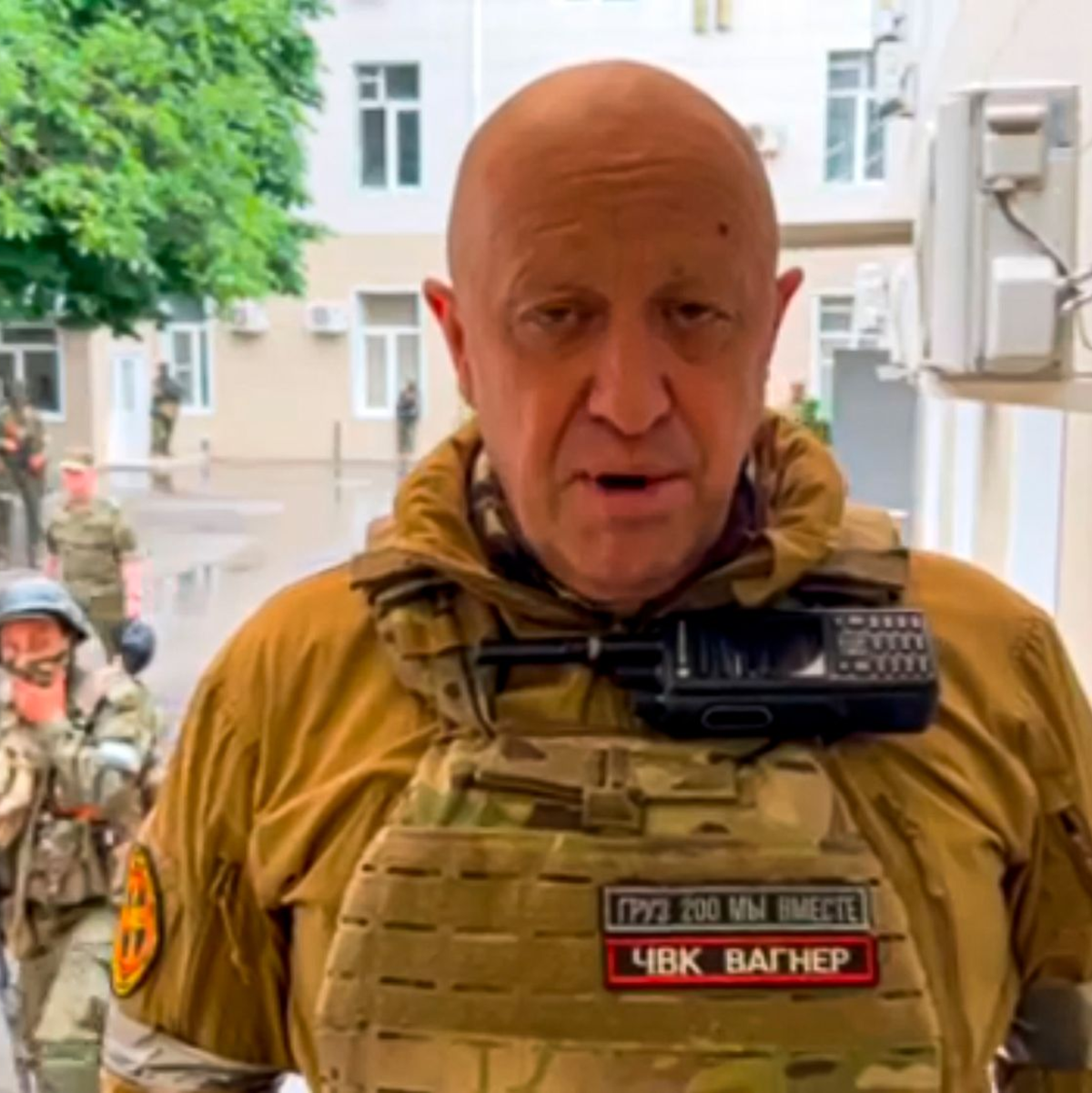 Der Chef der Söldnertruppe Wagner, Jewgeni Prigoschin, äußerte sich während des Vormarschs seiner Truppen auf Moskau per Video. - Foto: Uncredited/Prigozhin Press Service/AP/dpa