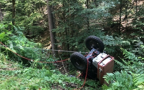 POL-PDLD: Traktorunfall mit eingeklemmter Person - Foto: presseportal.de