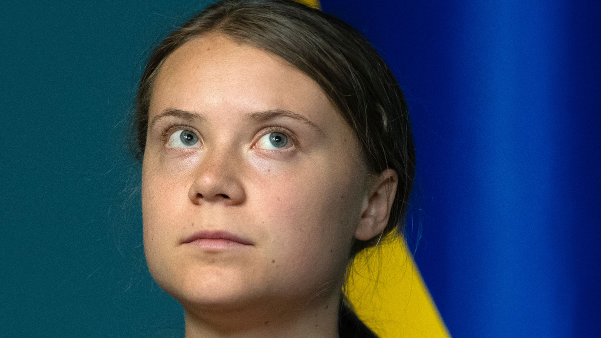 Greta Thunberg, Klima-Aktivistin aus Schweden, nimmt an einer Pressekonferenz teil, auf der eine neu gegründete Arbeitsgruppe vorgestellt wird, die sich mit den ökologischen Schäden befassen wird, die durch den Krieg in der Ukraine entstanden sind. - Foto: Efrem Lukatsky/AP/dpa
