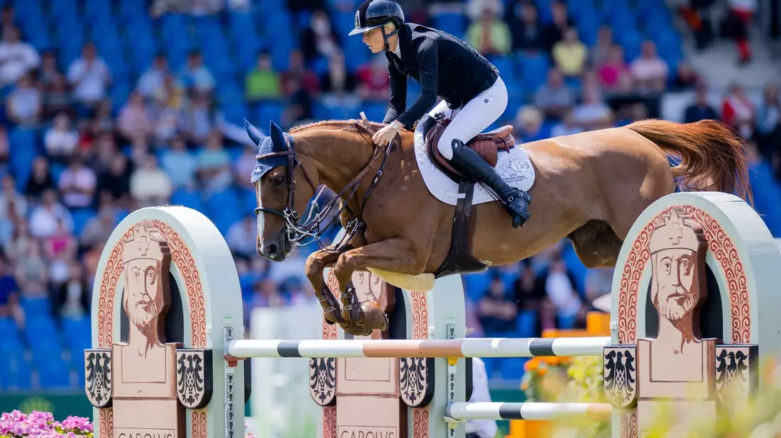 Jana Wargers hat für den ersten Heimsieg in einem wichtigen CHIO-Springen gesorgt. - Bild: Rolf Vennenbernd/dpa