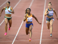 Doppel-Europameisterin Gina Lückenkemper freute sich über 100 Meter über den nächsten Podestplatz. - Foto: Laurent Gillieron/KEYSTONE/dpa