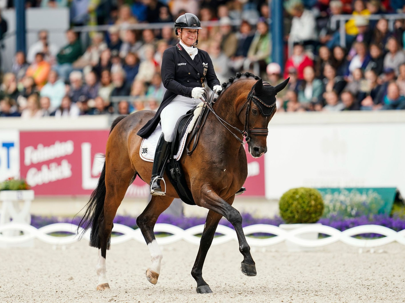 Isabell Werth darf mit Wendy (nicht im Bild) auf einen Olympia-Start hoffen. - Foto: Uwe Anspach/dpa