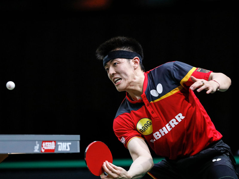 Tischtennis-Europameister Qiu Dang gewann sein Einzel im Finale der Europaspiele. - Foto: Li Yahui/Xinhua/dpa