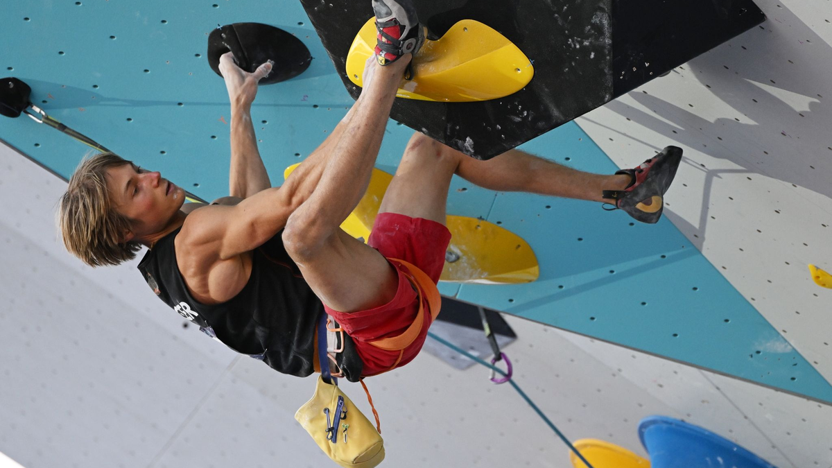 Wurde Dritter: Kleterer Alexander Megos. - Foto: Angelika Warmuth/dpa