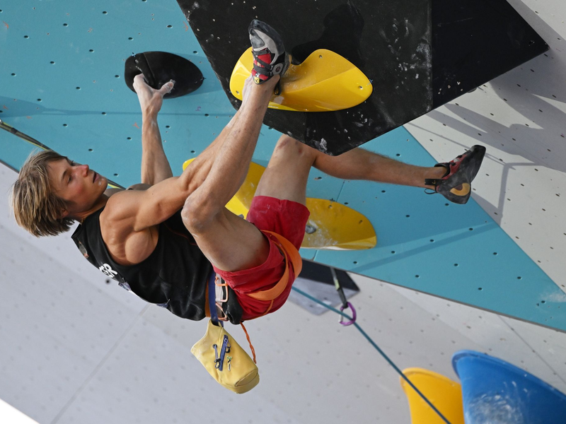 Wurde Dritter: Kleterer Alexander Megos. - Foto: Angelika Warmuth/dpa