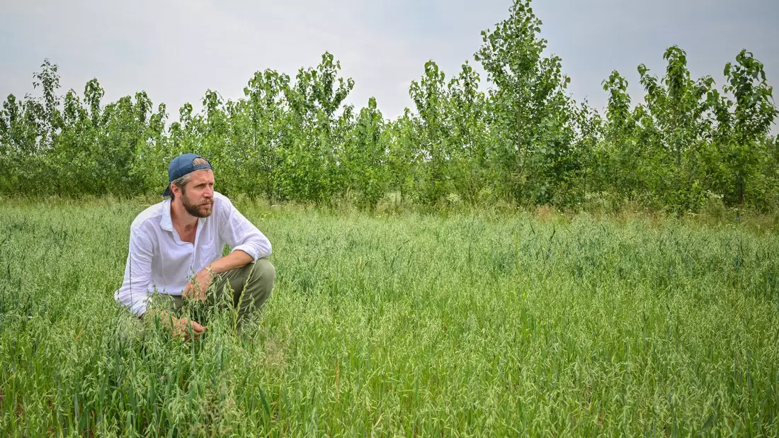 «Wasser wird immer knapper, wir haben keinen gesunden Boden mehr»: Landwirt Benedikt Bösel. - Bild: Patrick Pleul/dpa