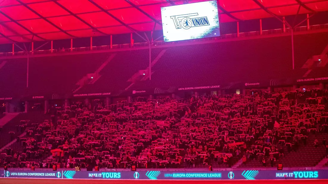 Union Berlin wird seine Champions-League-Heimspiele im Olympiastadion austragen. - Bild: Andreas Gora/dpa