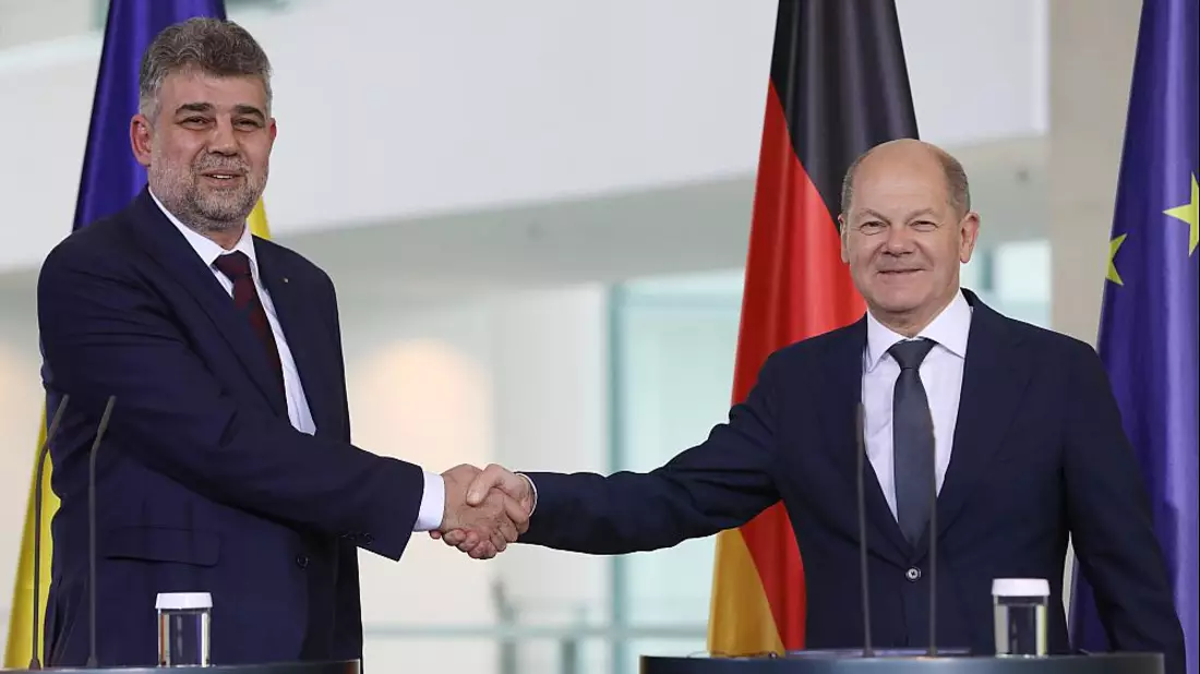Ion-Marcel Ciolacu und Olaf Scholz am 04.07.2023 - Bild: ?ber dts Nachrichtenagentur