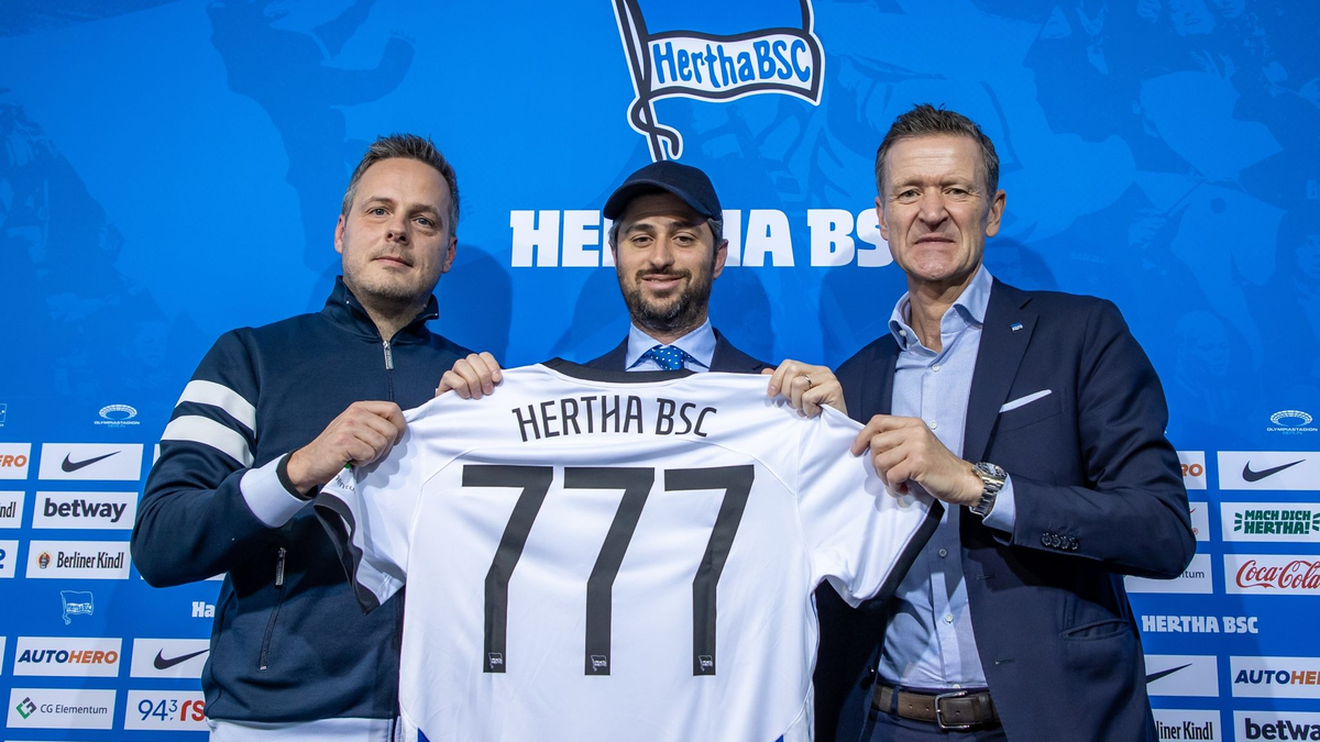 Investor 777 Partners ist unter anderem an Hertha BSC beteiligt. - Foto: Andreas Gora/dpa