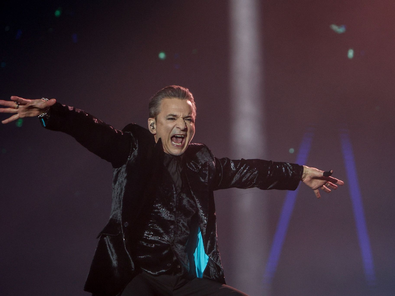 Dave Gahan mit seiner Band Depeche Mode beim Festival Primavera Sound Madrid 2023. - Foto: Ricardo Rubio/EUROPA PRESS/dpa