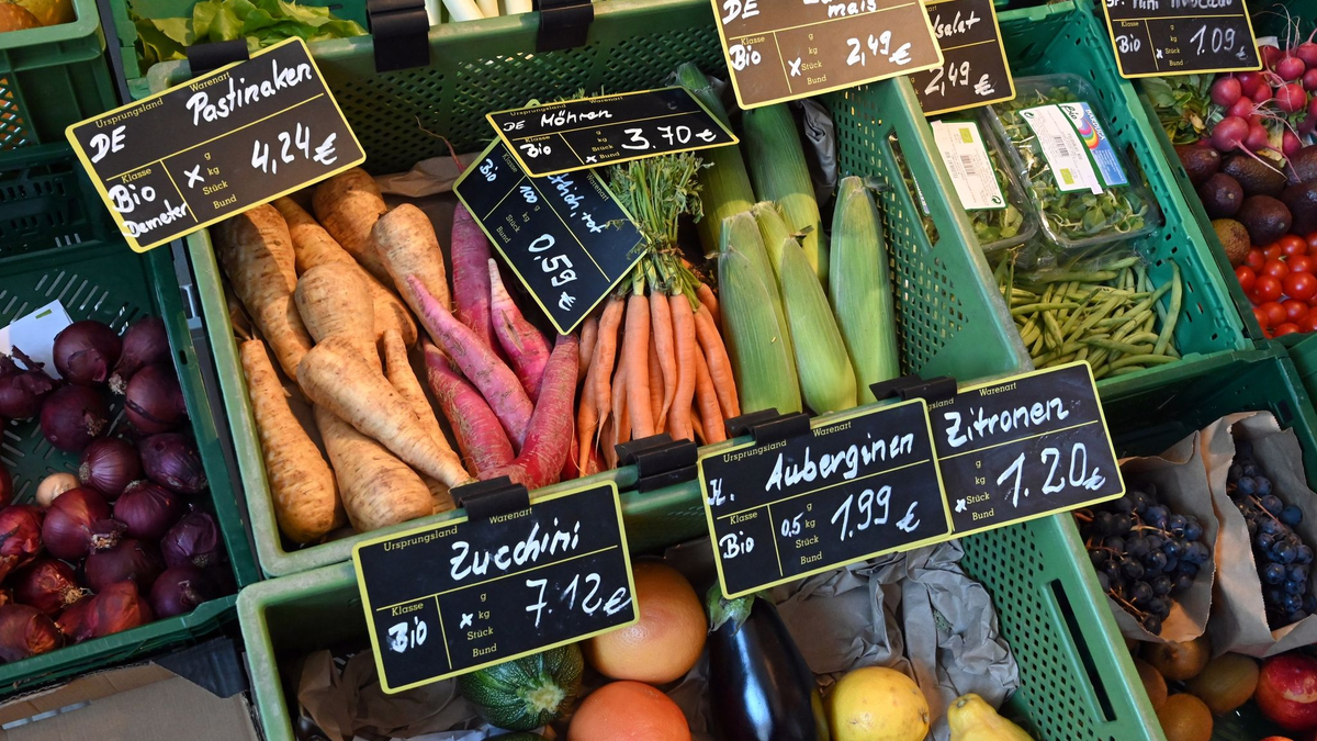 Bio-Gemüse in einem Laden: Die Bundesregierung will das Bio-Wachstum mit verschiedenen Maßnahmen ankurbeln. - Foto: Bernd Settnik/dpa