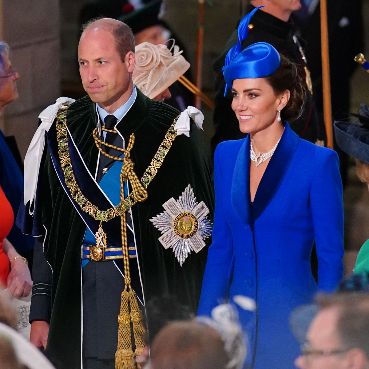 Prinz William und Prinzessin Kate beim nationalen Dankes- und Widmungsgottesdienst für König Charles III. und Königin Camilla. - Foto: Peter Byrne/PA Wire/dpa