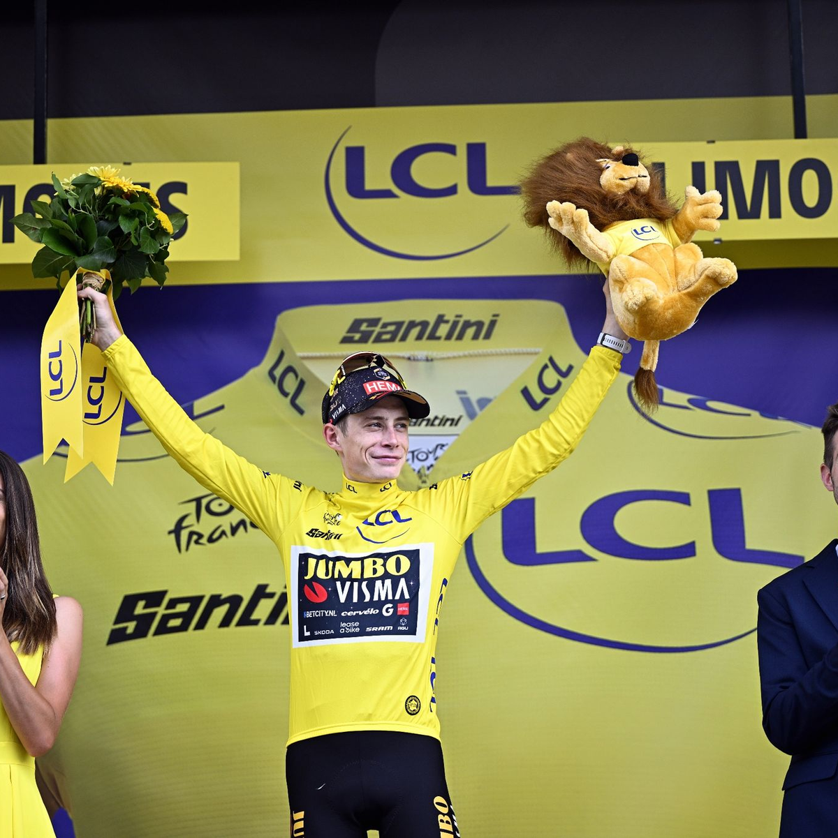 Jonas Vingegaard baute seinen Vorsprung in der Gesamtwertung deutlich aus. - Foto: Jasper Jacobs/Belga/dpa