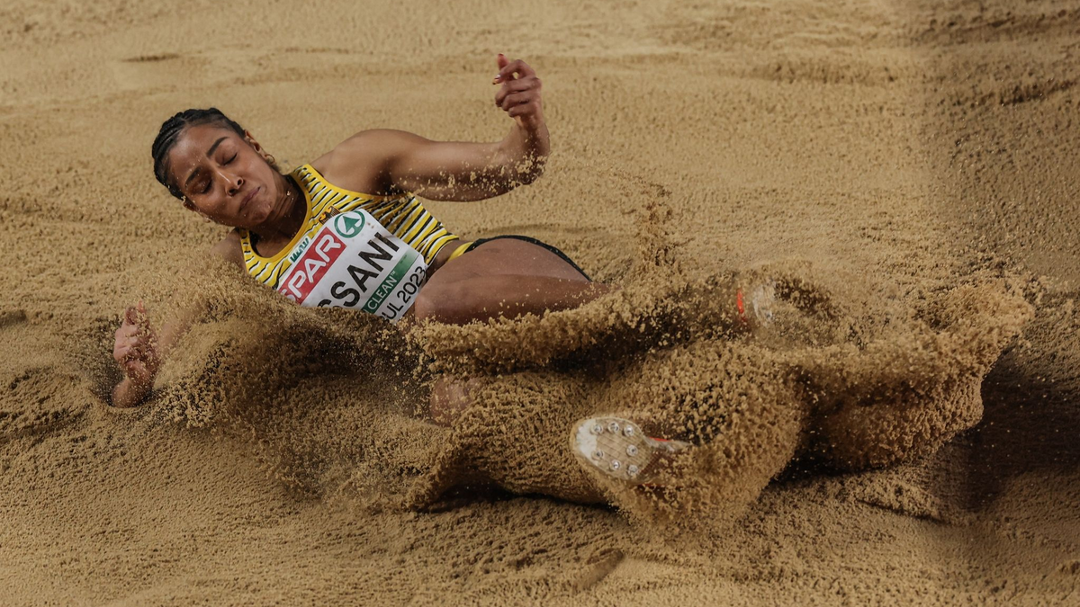 Mikaelle Assani aus Deutschland in Aktion. - Foto: Oliver Weiken/dpa