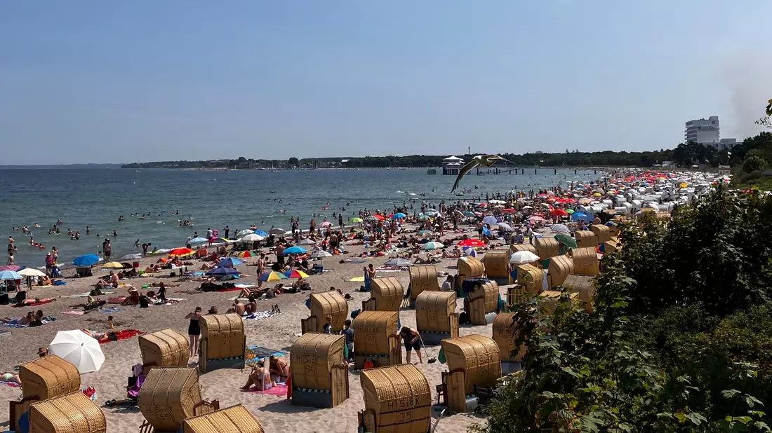 Bei schönstem Sommerwetter genießen zahlreiche Urlauber die Strände der Ostsee. - Bild: Thomas Müller/dpa