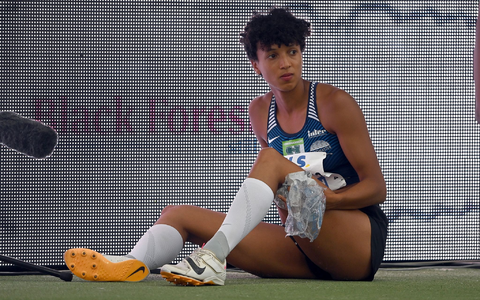 Olympiasiegerin Malaika Mihambo muss vor der WM pausieren. - Foto: Swen Pförtner/dpa