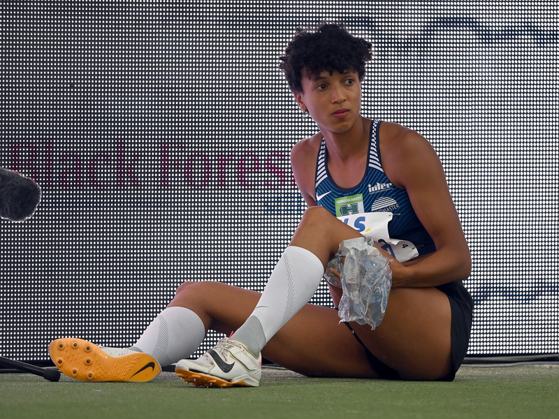 Wegen einer Verletzung sagte Malaika Mihambo ihren Start bei der WM ab. - Foto: Swen Pförtner/dpa