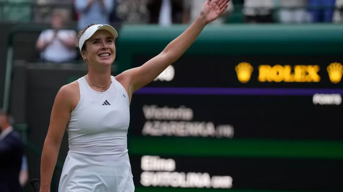 Jelina Switolina feiert ihren Sieg. - Bild: Alastair Grant/AP/dpa